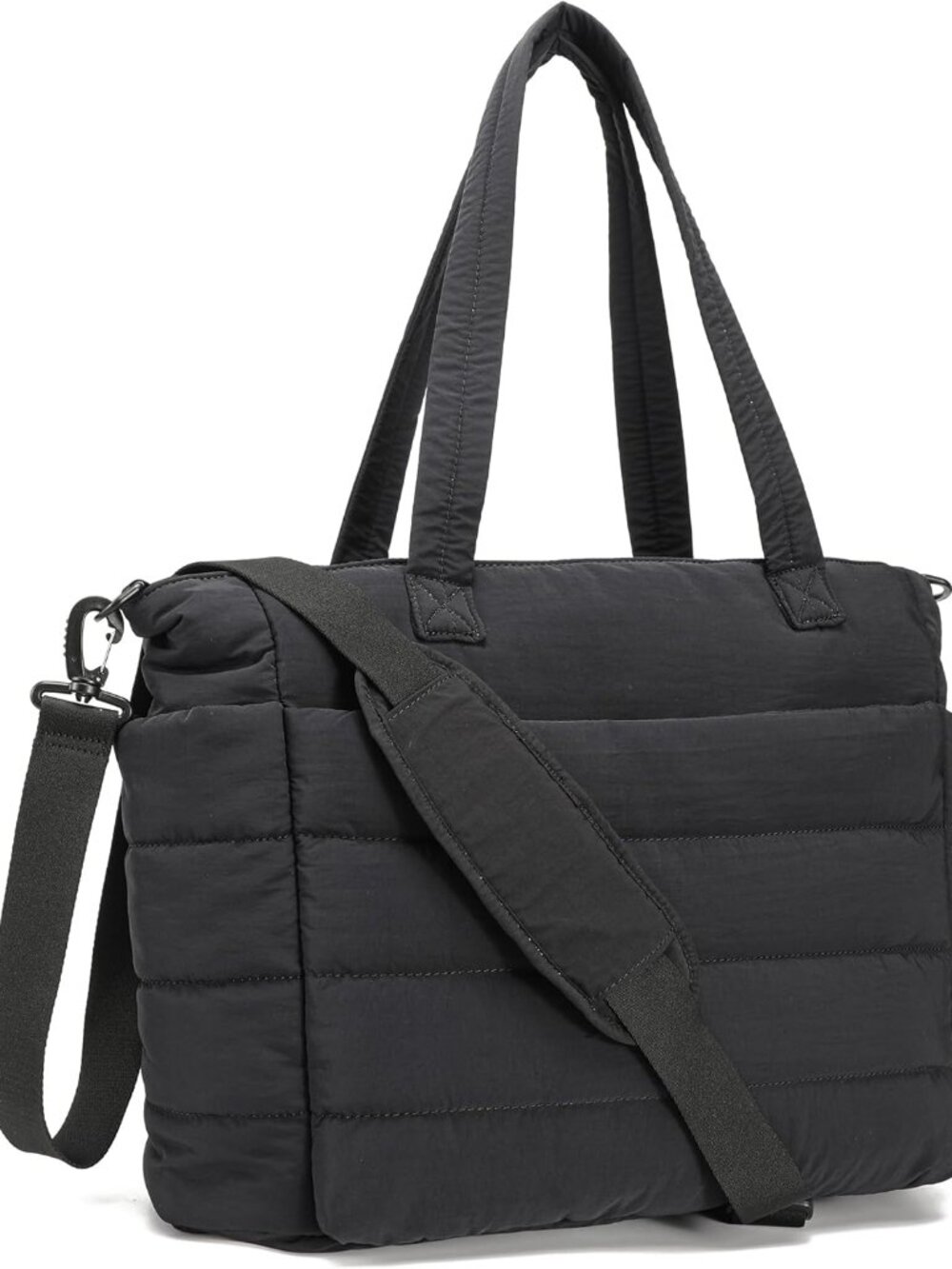 Puffer Tote Bag for Women Work Nurse Lightweight Puffy Quilted Crossbody Shoulde